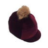 Capz Velour Skull Cover with Faux Fur Pom Pom - Image 3