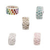 Hiho Silver CZ Starlight Roller Charm Bead
