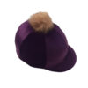 Capz Velour Skull Cover with Faux Fur Pom Pom