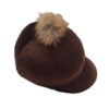 Capz Velour Skull Cover with Faux Fur Pom Pom - Image 2