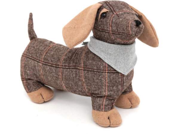 Tweed Sausage Dog Doorstop - Image 2