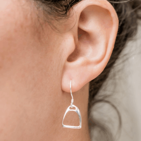 Hiho Sterling Silver Stirrup Earrings - Image 2