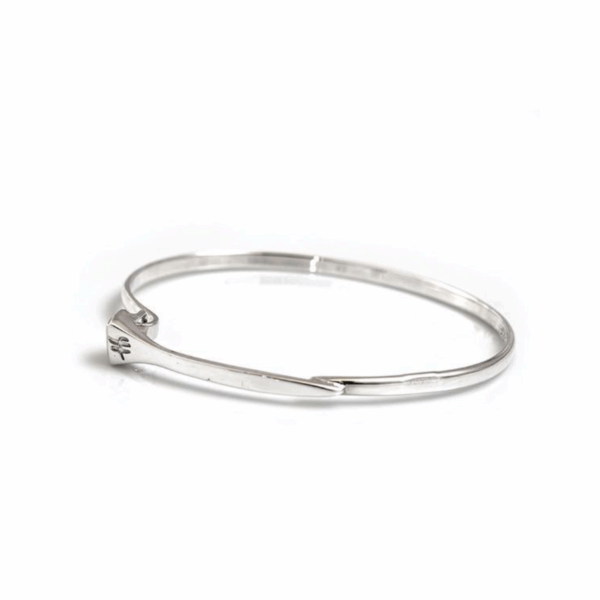 Hiho Sterling Silver Farrier Nail Bangle