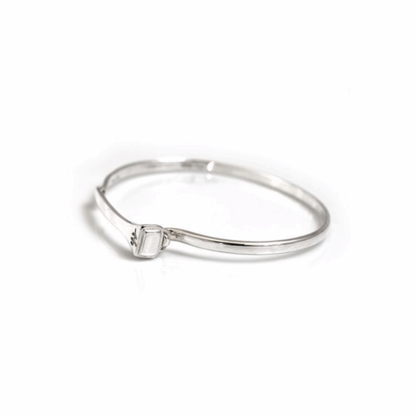 Hiho Sterling Silver Farrier Nail Bangle - Image 2