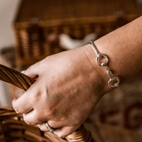Hiho Exclusive Sterling Silver Double Snaffle Bracelet - Image 2