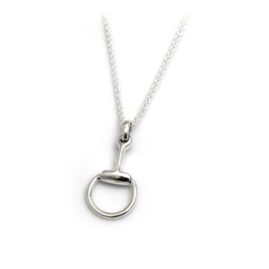 Hiho Sterling Silver Snaffle Pendant on Fine Trace Chain