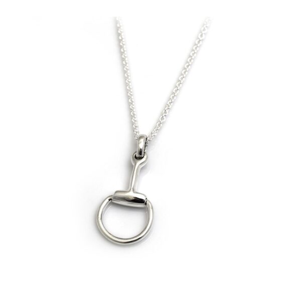 Hiho Sterling Silver Snaffle Pendant on Fine Trace Chain